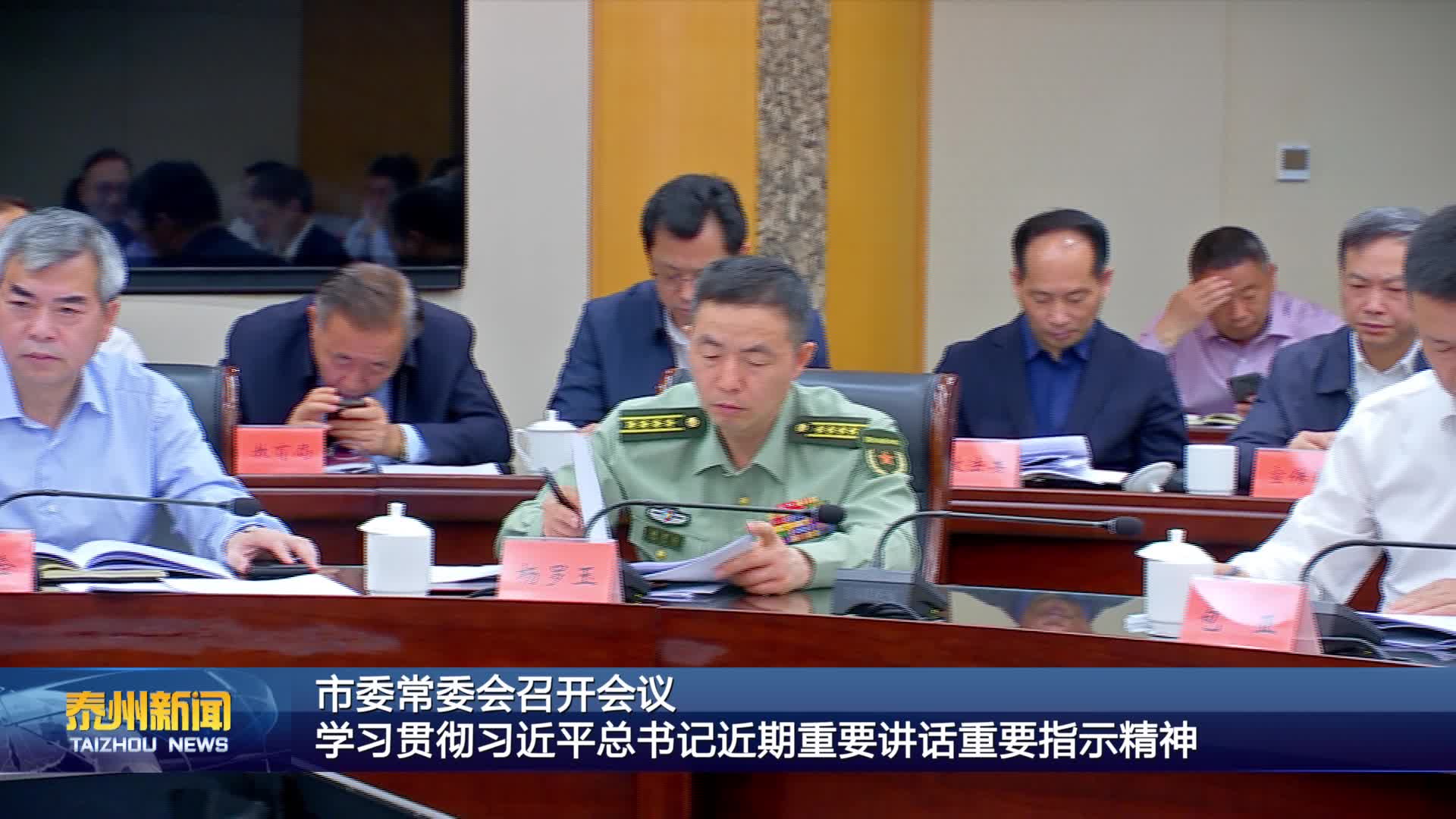 市委常委会召开会议  学习贯彻习近平总书记近期重要讲话重要指示精神